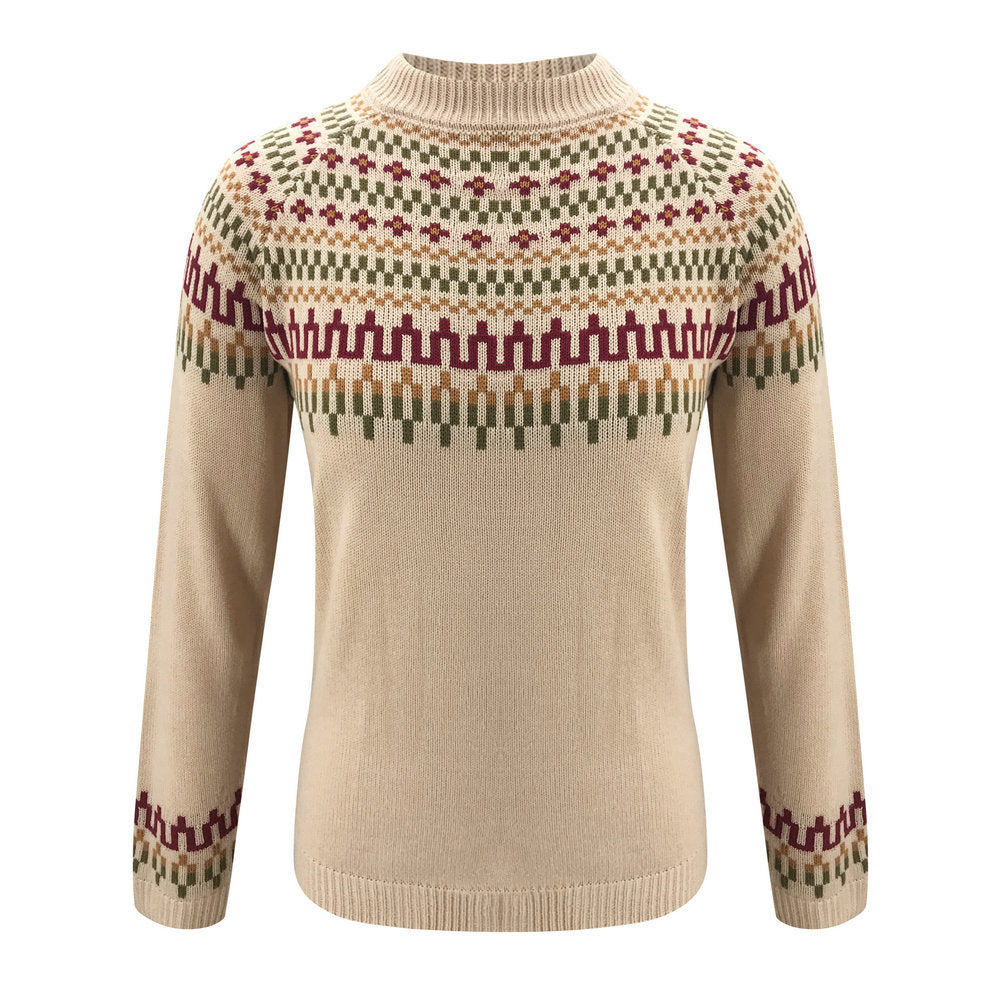 Printed neutral sweater