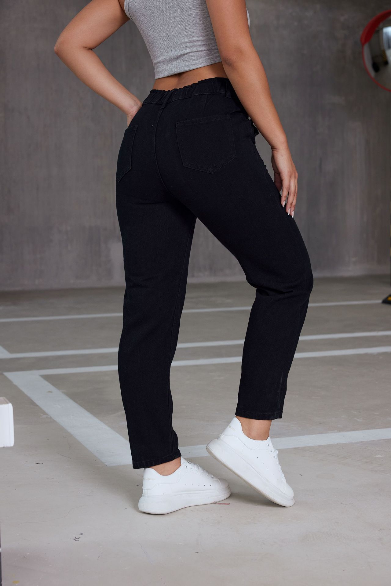 Casual Elastic Straight Jeans