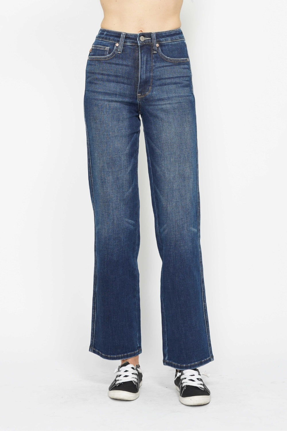 Judy Blue Women's High-Waisted Tummy Control Classic Straight Jeans