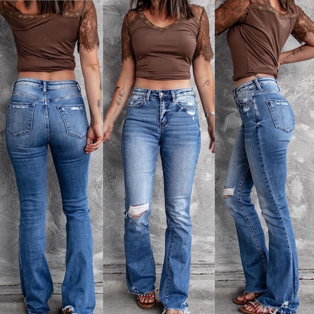 Retro Stretch Slim Micro Flared Jeans
