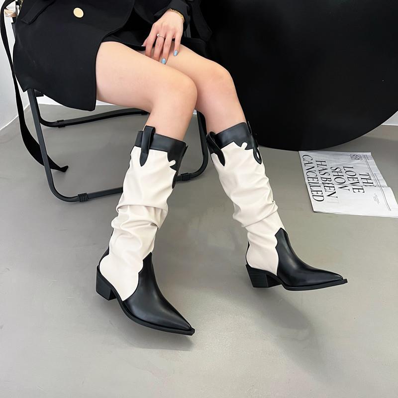 Western Cowboy Knee High Boots