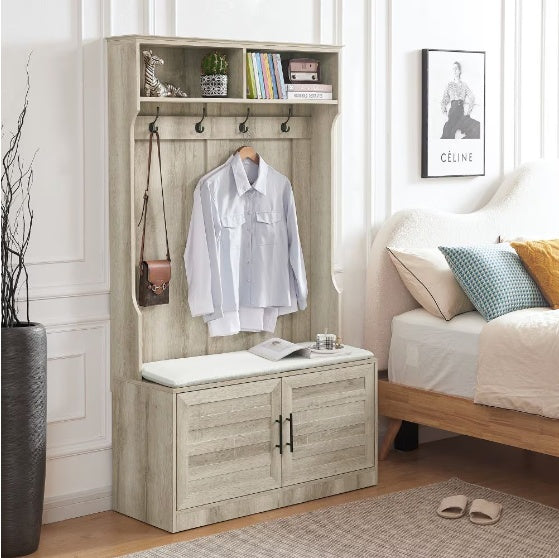 Shoe Rack Coat Rack Integrated Multi-functional Shelf