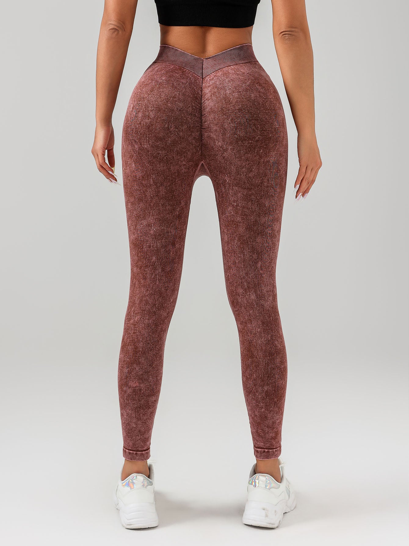 3 Pack V-Back Scrunch Butt Workout Leggings