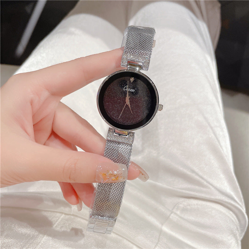 Creative Starry Sky Mesh Belt Waterproof Quartz Watch