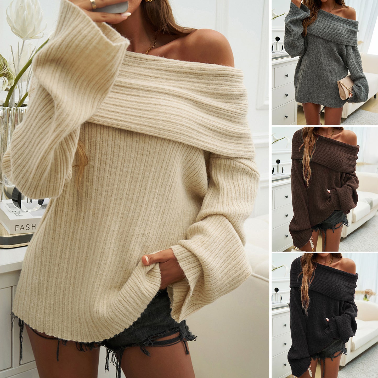 Loose Temperament Pullover Long Sleeve Sweater