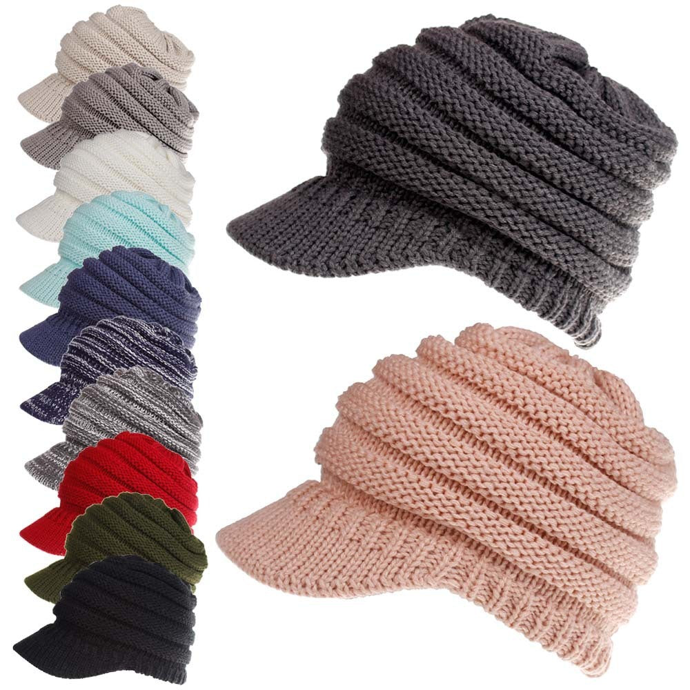 Women Ponytail Beanies Hats