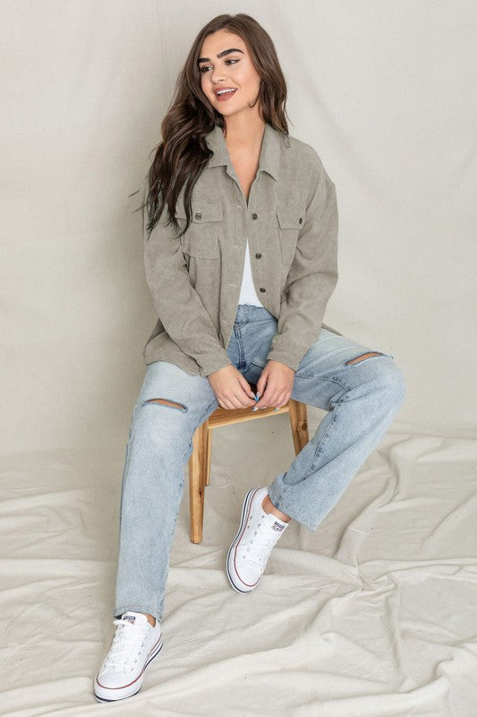 Corduroy boyfriend oversize Jacket