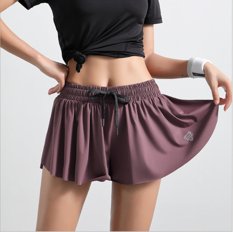 Hight Elastic Running Shorts Anti-light