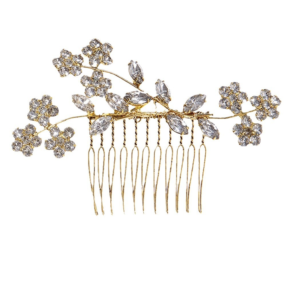 Fashion Flower Hair Comb Female Elegant Simple