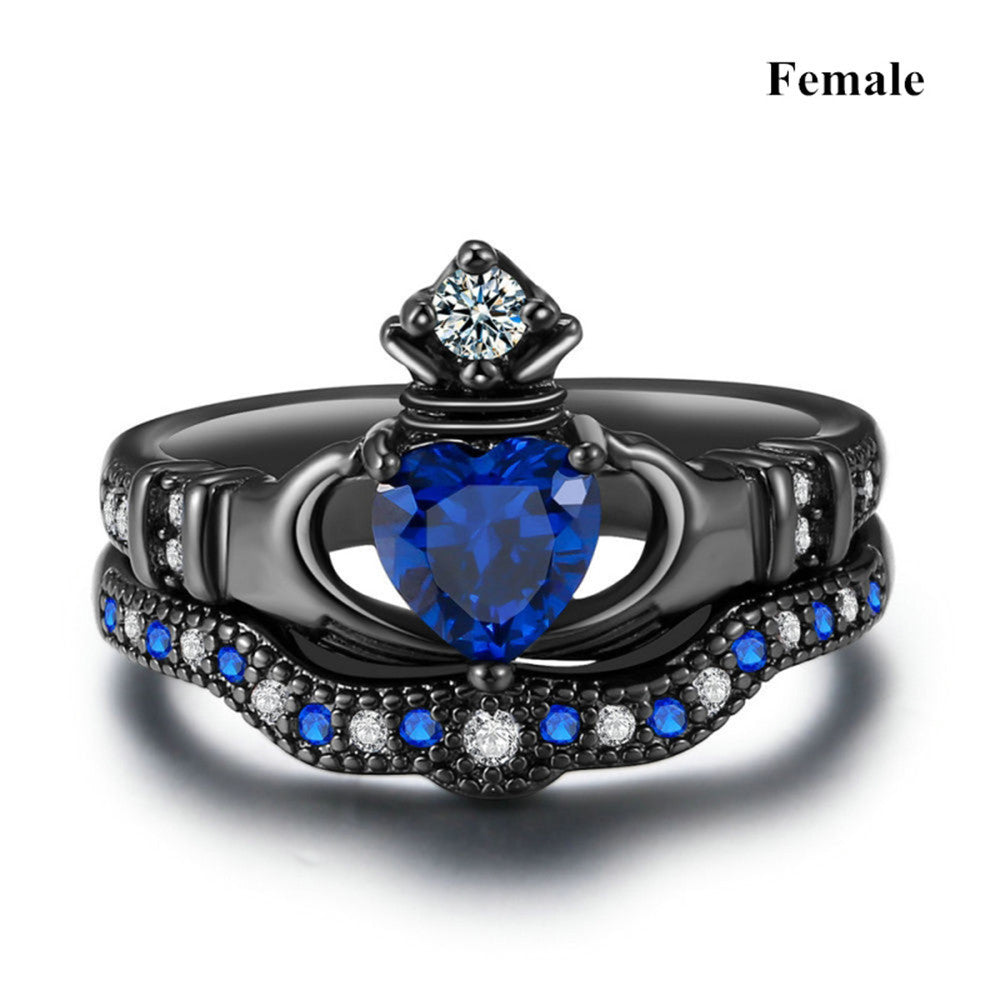 Crown love sapphire ring