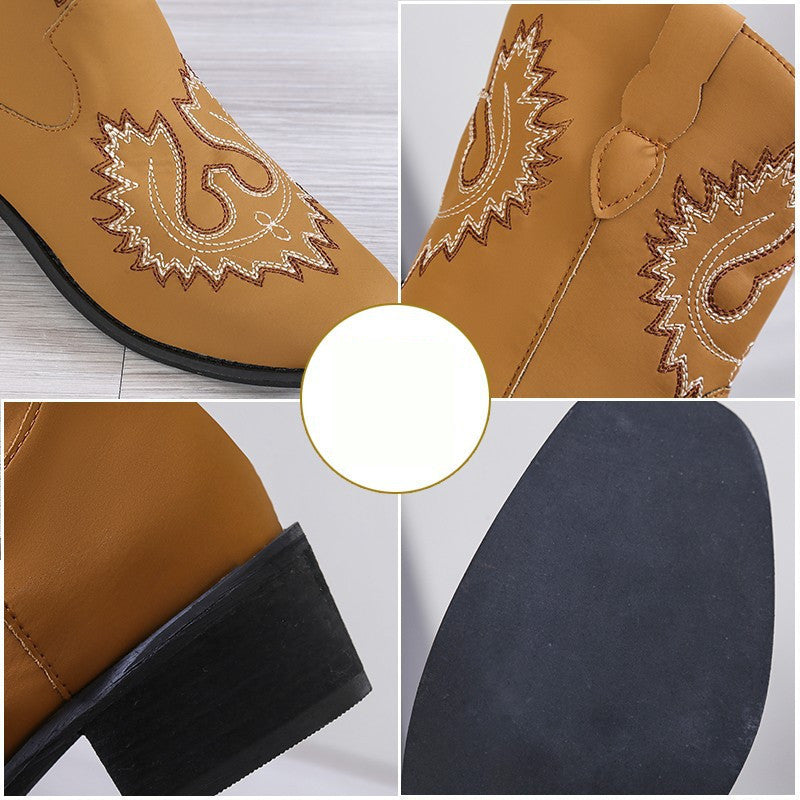 Embroidery Western Cowboy Boots