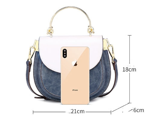 Elegant Contrast Shoulder Crossbody Bag