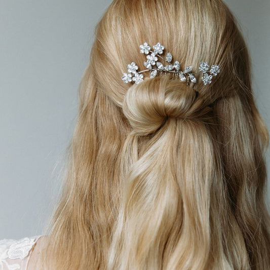 Fashion Flower Hair Comb Female Elegant Simple