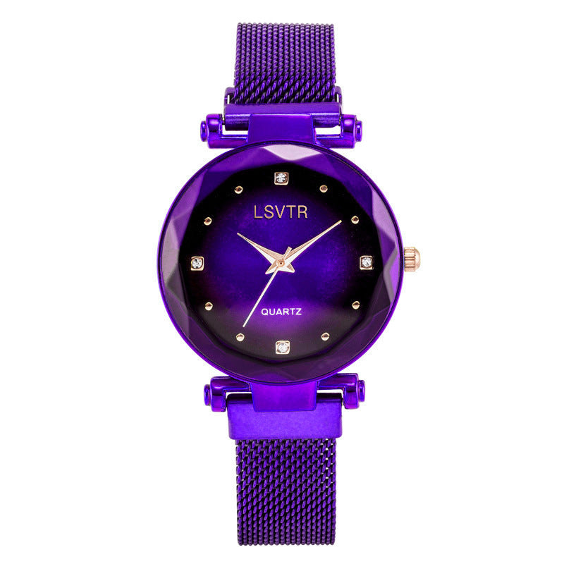 Starry Quartz Magnet Strap Iron-absorbing Watch