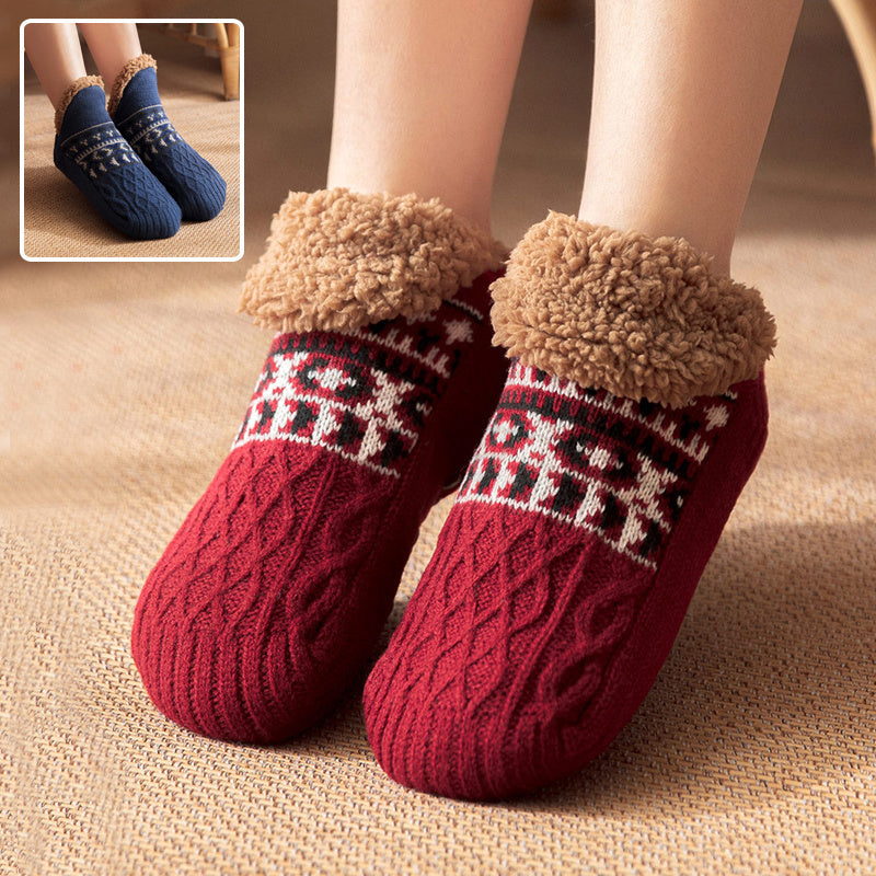 Indoor Home Floor Socks Fall And Winter Warm Non-slip Carpet Socks For Men And Women