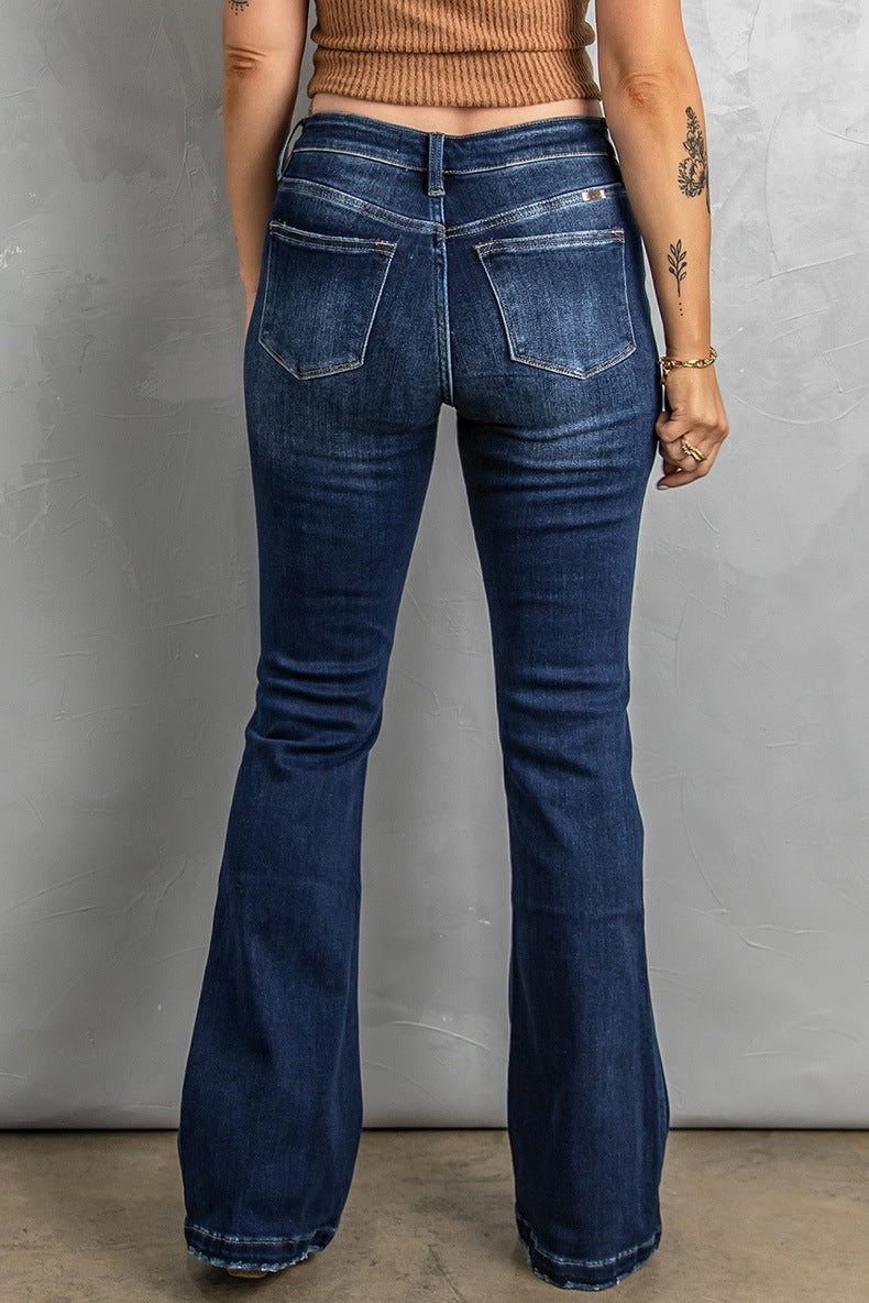 Women's Ripped High-waist Jeans