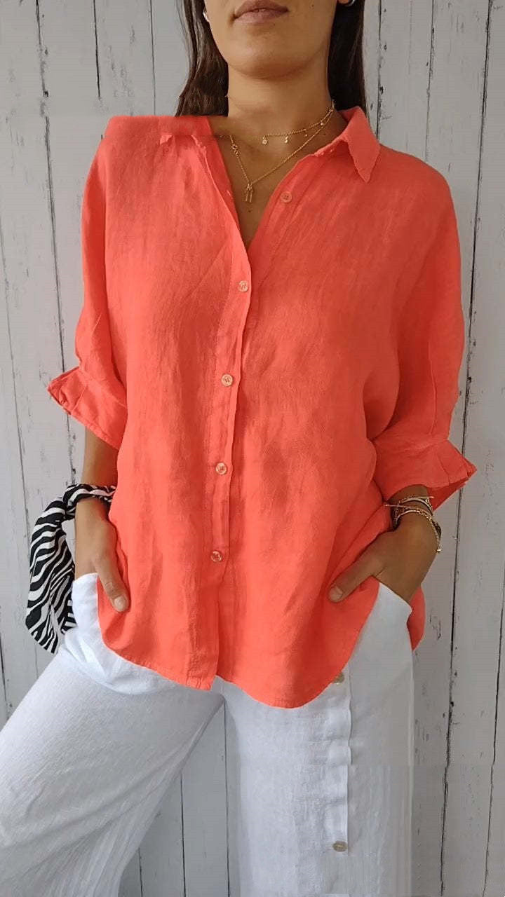 Cotton And Linen Fashion Top