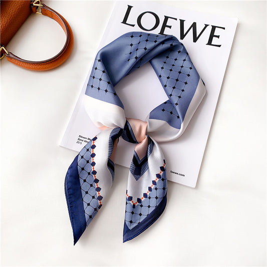 Elegant Geometry Print Square Scarf Women