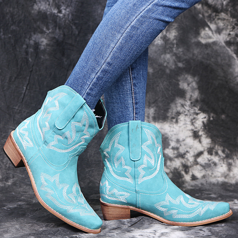 Embroidery Cowboy Boots