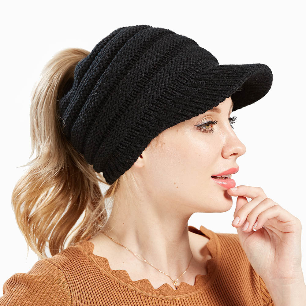 Women Ponytail Beanies Hats