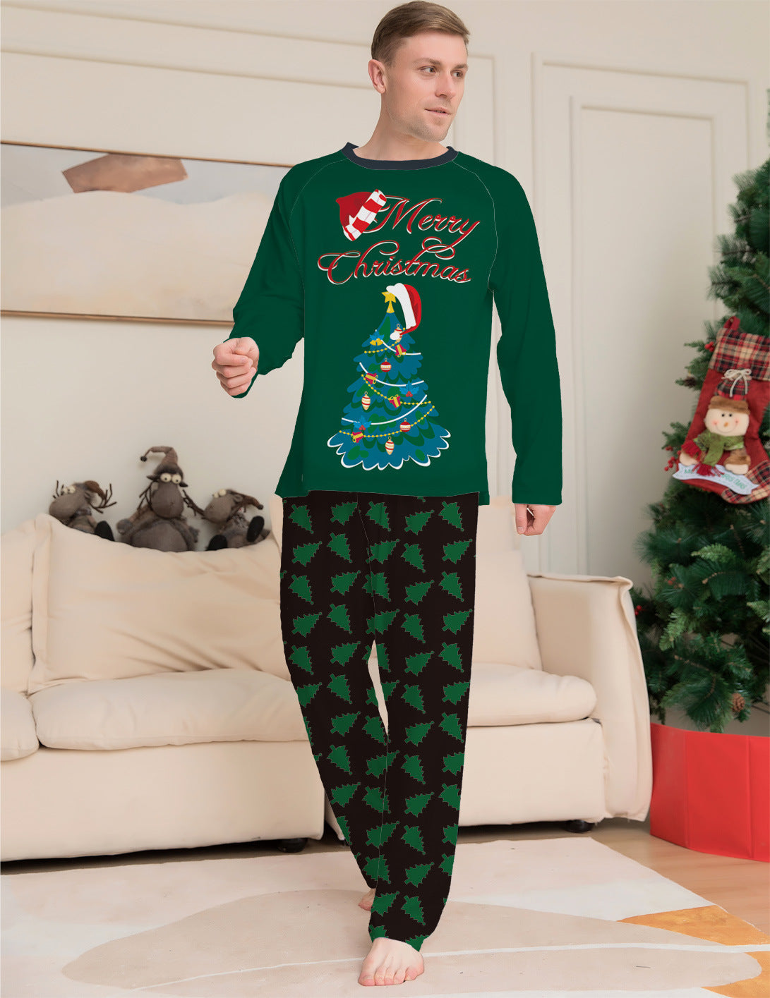 Parent-Child Christmas Suit Long-sleeved Homewear Pajamas