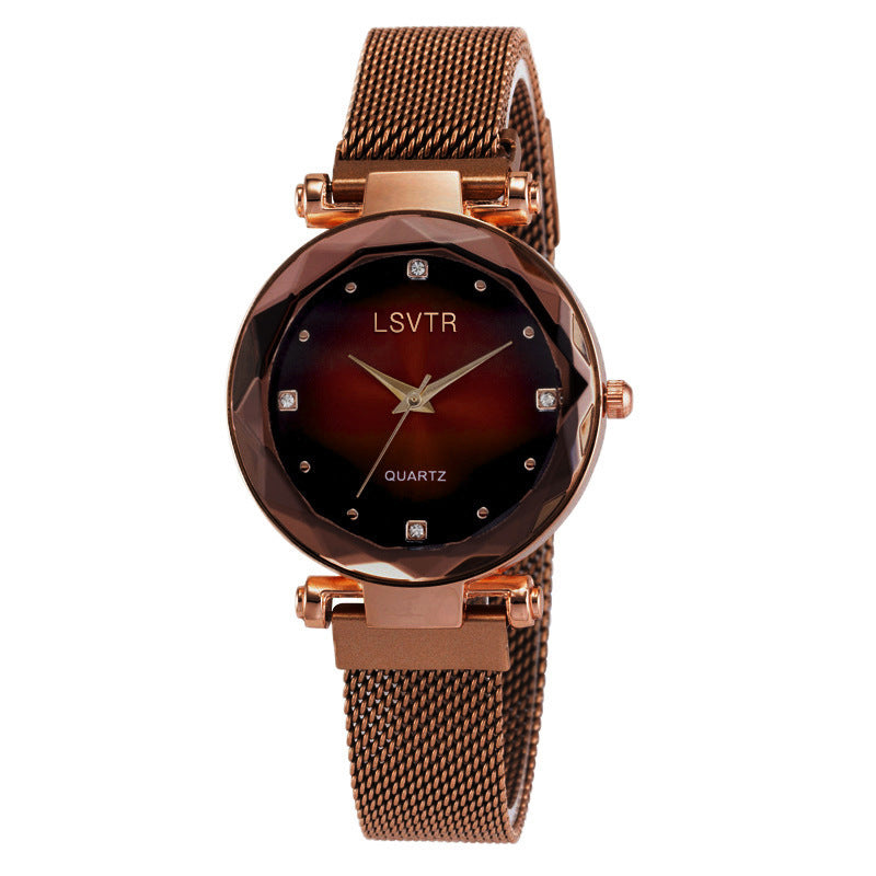 Starry Quartz Magnet Strap Iron-absorbing Watch