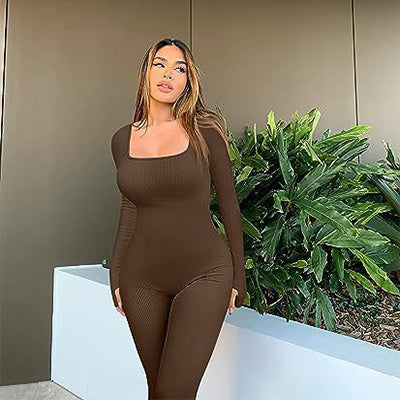 Fitness Long Sleeve Jumpsuit