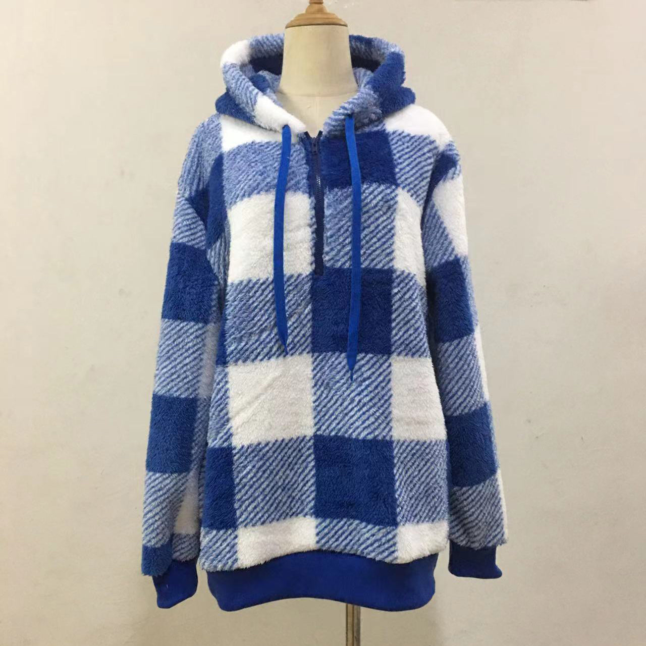 Plaid Hooded with Pockets