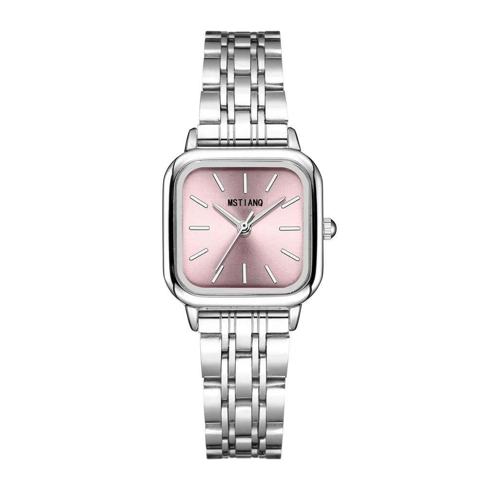 Fashionable All-match Women's Simple Steel Belt Quartz Watch