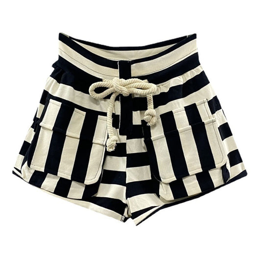 Striped Casual Cargo Shorts