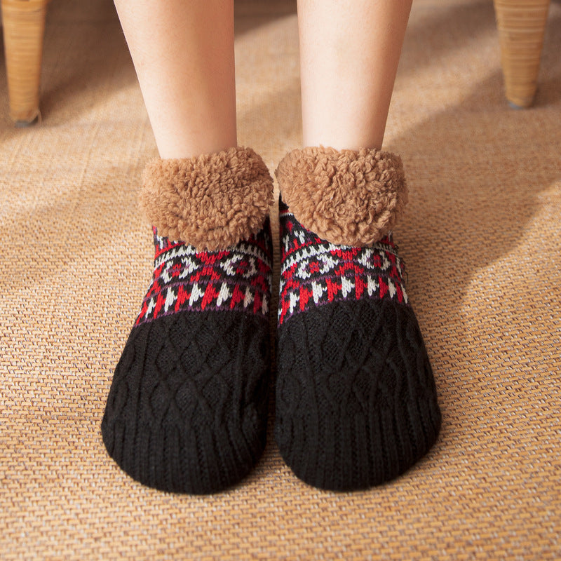 Indoor Home Floor Socks Fall And Winter Warm Non-slip Carpet Socks For Men And Women