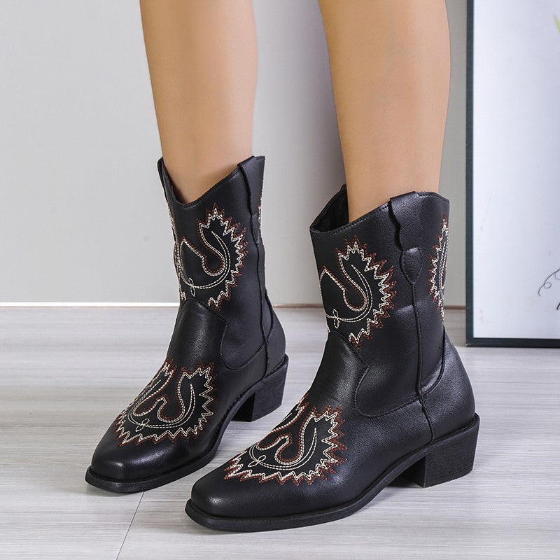 Embroidery Western Cowboy Boots