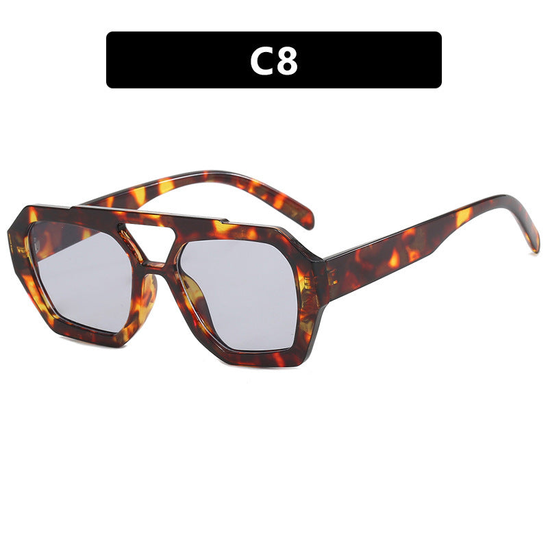 Ins Big Frame Leopard Sunglasses