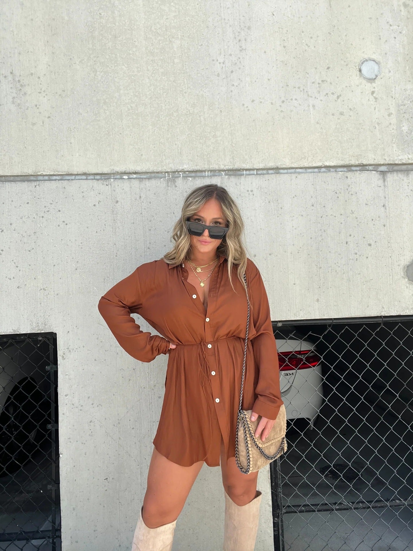 Long Sleeve Jumpsuit Shirt Dress