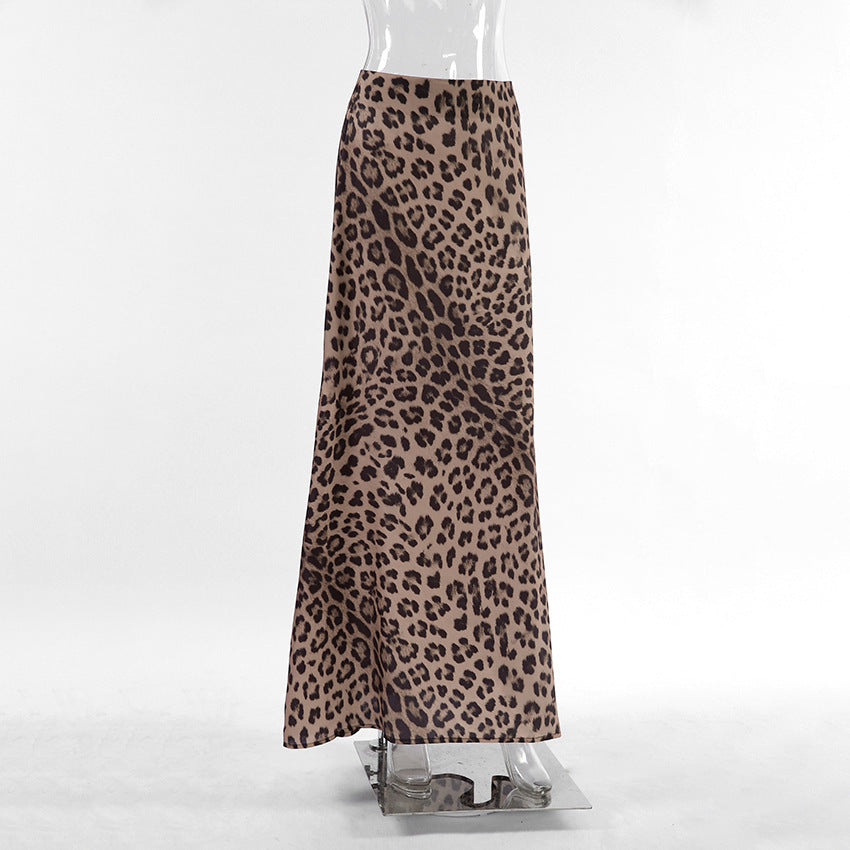 Leopard Print Mermaid Skirt