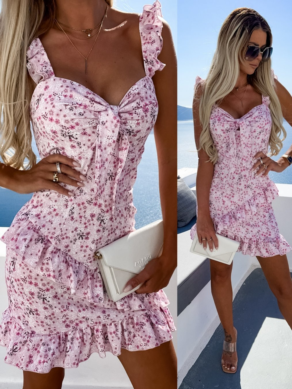 Suspenders Printed Dress