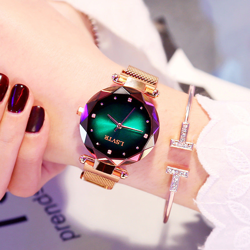 Starry Quartz Magnet Strap Iron-absorbing Watch