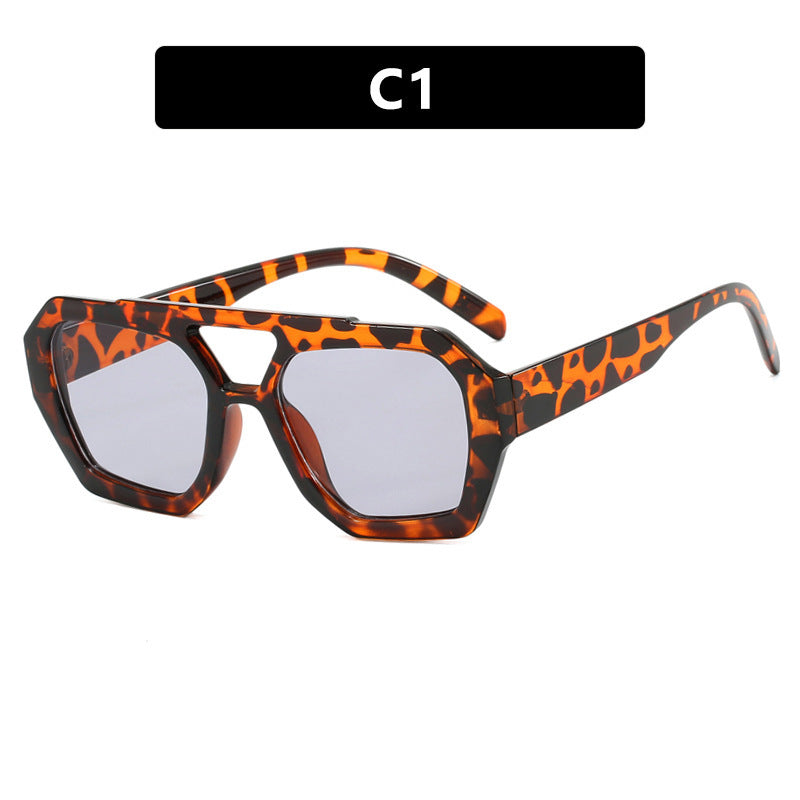 Ins Big Frame Leopard Sunglasses