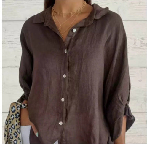 Cotton And Linen Fashion Top