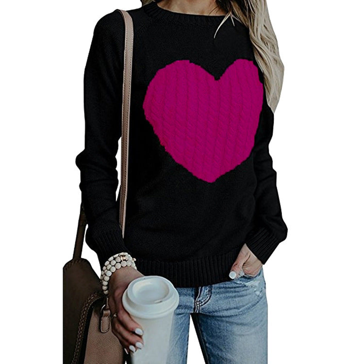 Love Printed Pullover Sweater