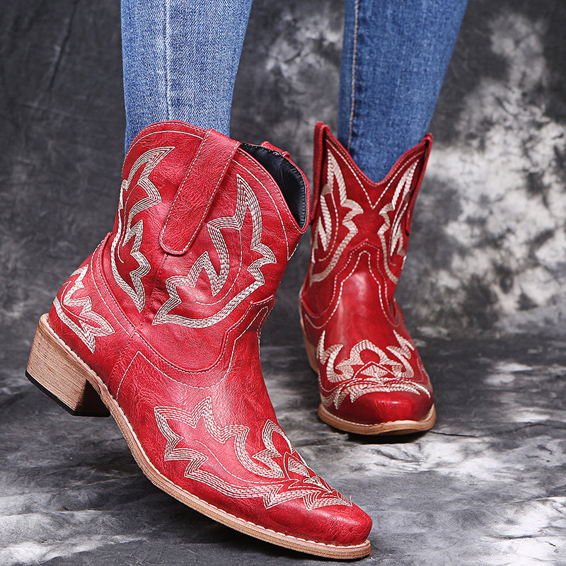 Embroidery Cowboy Boots