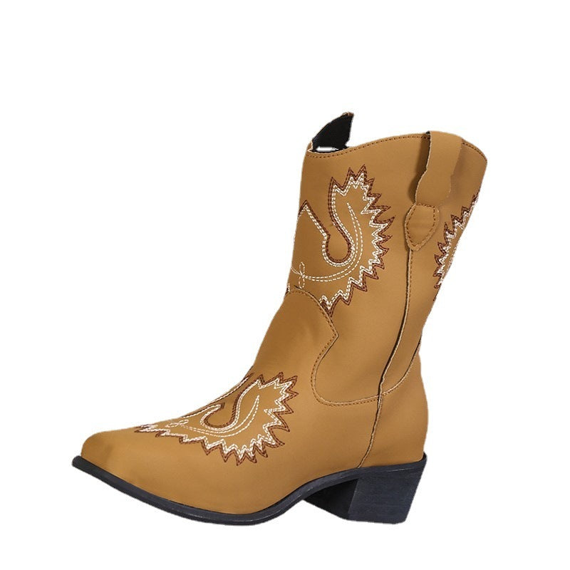 Embroidery Western Cowboy Boots