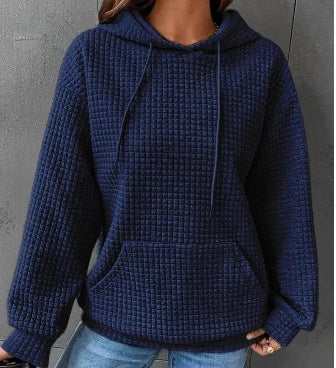 Loose Casual Solid Color Long-sleeved Hoodie