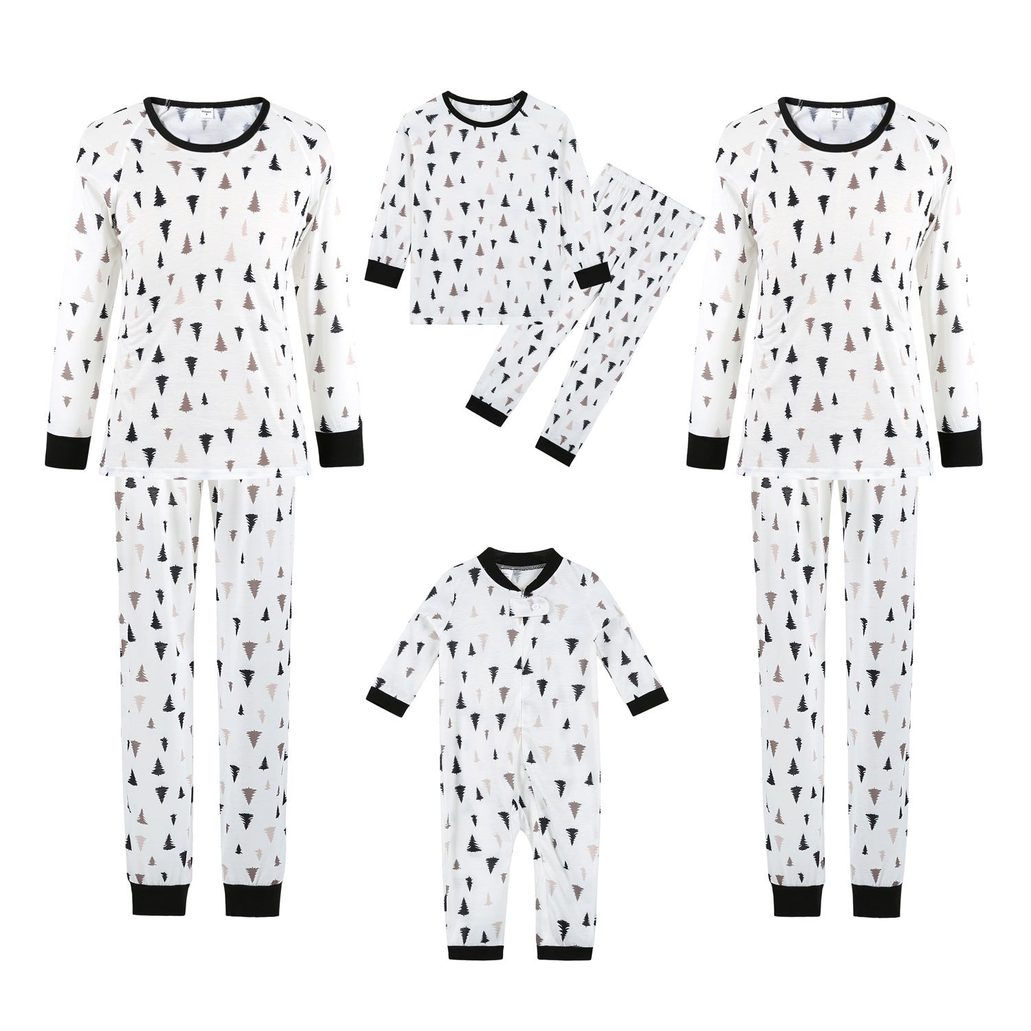 Christmas Tree Family Wear Pajamas Print