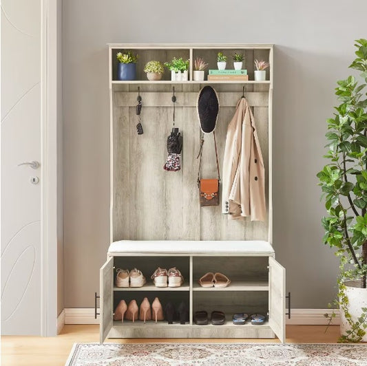 Shoe Rack Coat Rack Integrated Multi-functional Shelf