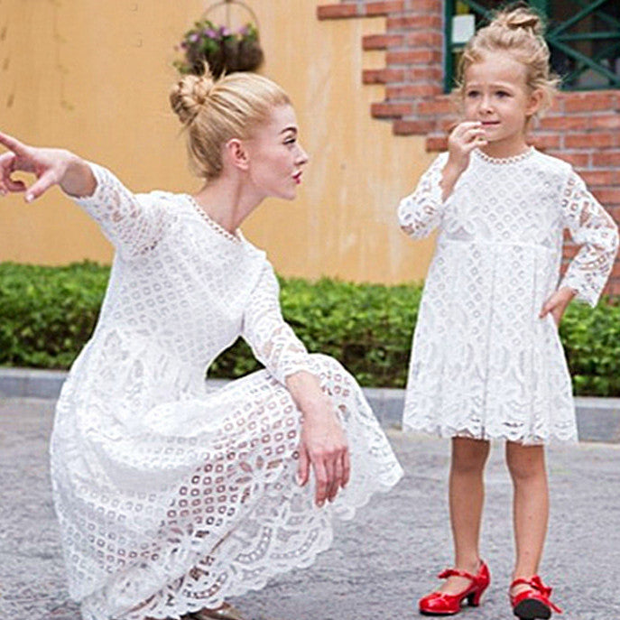 Mother And Daughter Lace Dresses