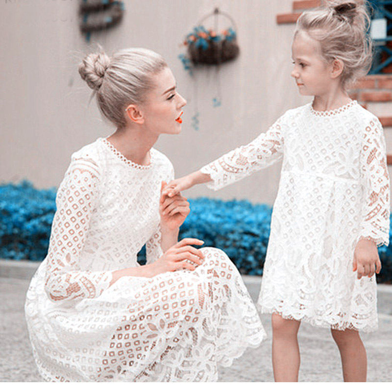 Mother And Daughter Lace Dresses