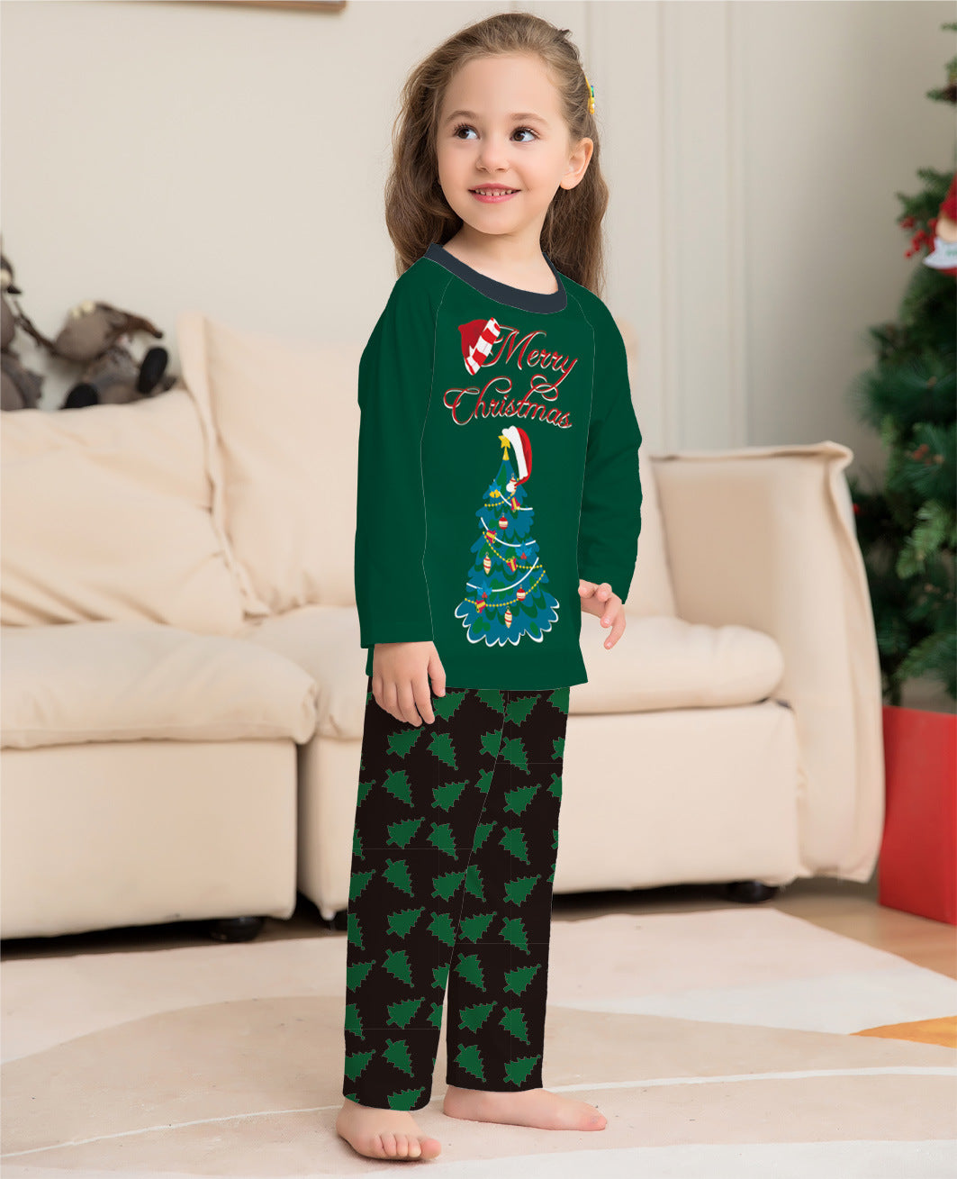 Parent-Child Christmas Suit Long-sleeved Homewear Pajamas