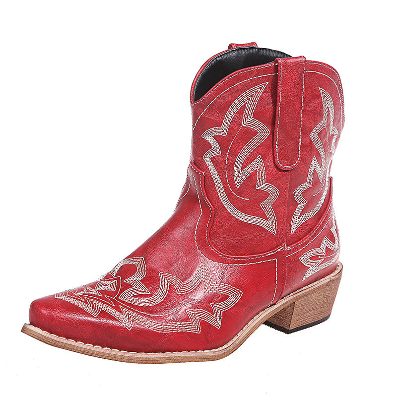 Embroidery Cowboy Boots