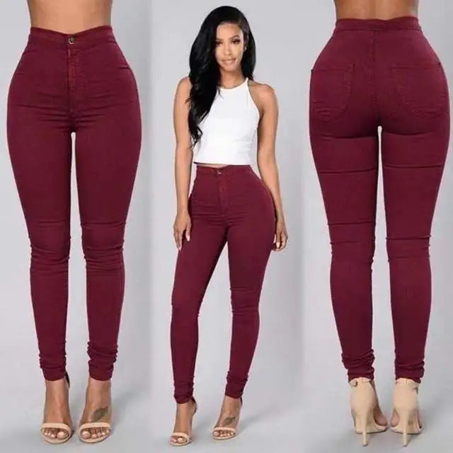 High-Waist Skinny Jeans